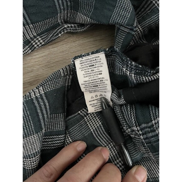 Free People Potato Sack High Rise Loose Fit Green Plaid Pant Size 0 - Picture 4 of 8